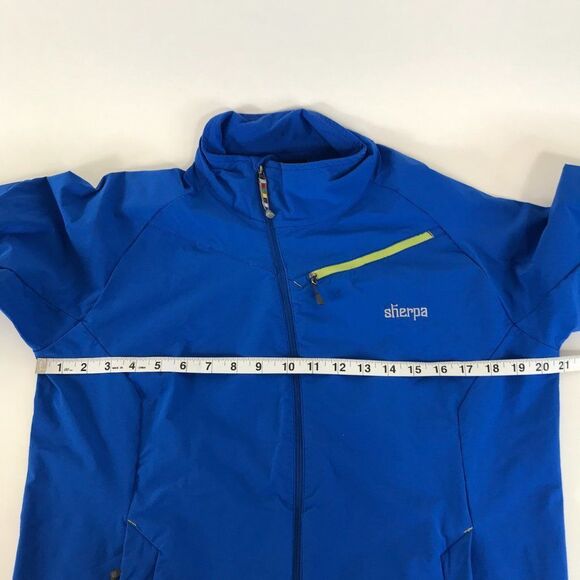 Sherpa Adventure Gear Full Zip Jacket Men's Medium Blue Pockets Mock Neck Winter - Picture 10 of 14